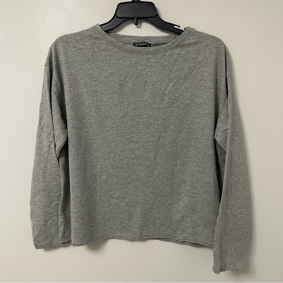 Terranova gray rolled hem sweatshirt - Picture 1 of 4
